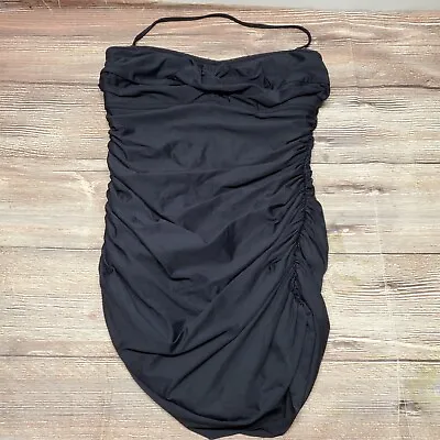 J Crew Womens Size Medium Solid Black One Piece Bathing Suit Swimsuit • $10