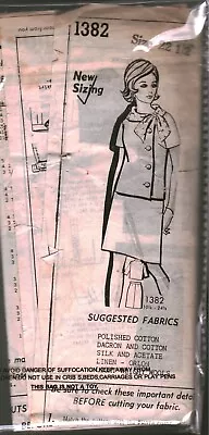 1382 Vintage Mail Order Sewing Pattern 1960s Misses Dress Casual 22.5 Career OOP • $5.59