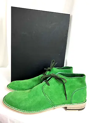 EU 45 US 12 NIB Dsquared2 Mens Green Nubuck Chukka Lace Up Shoes Boots Ankle • $79.99