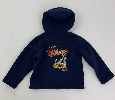 Vintage Disney Mickey Mouse Fleece Hooded Jacket Boy's 3T Embroidered Cool Gang • $16