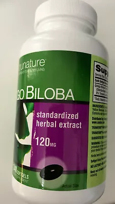 NEW Trunature Ginkgo Biloba Supplement Herbal Extract 340 Softgels 120mg Bf11/24 • $16.39