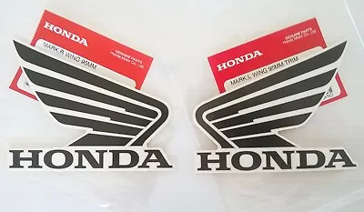 Honda GENUINE Wing Fuel Tank Decal  Sticker 95mm BLACK + WHITE ** UK STOCK ** • £9.35