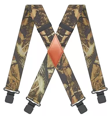 MENDENG Camo Suspenders For Men Heavy Duty Clips Hunting Work Adjustable Braces • $21.91