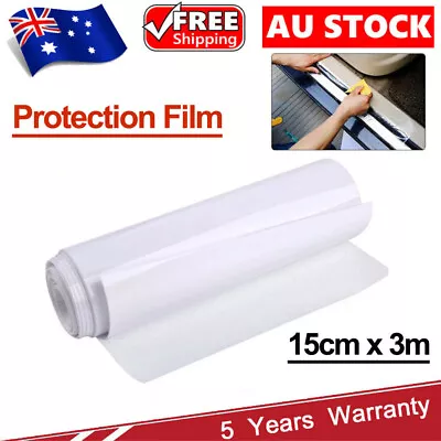 Car Paint Protection Film Clear PVC Anti Scratch Wrap Guard Roll Transparent 3M • $11.90