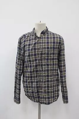 Label Of Graded Goods Men's Flannel Shirt Blue L Pre-Owned • $8.99