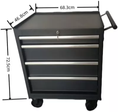 4-Drawer Rolling Tool Chest Tool Storage Cabinet W/Drawers 4 Wheels Black • $199.99