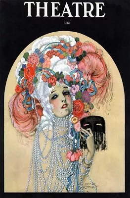 1928 Theatre Mardi Gras Masquerade Fashion Beauty Art Deco Cover Poster 319134 • $21.95