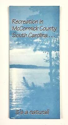 1994 McCormick County Outdoor Recreation South Carolina Vintage Travel Brochure • $12.99