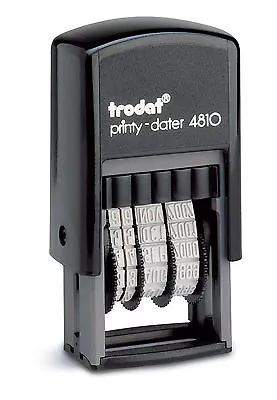 £12.99 • Buy Date Stamp - Trodat Self Inking Rubber Stamp Print - Mini Dater 4810