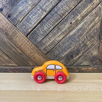 VILAC Mini Orange Lacquered Wood Car Beetle Made In France • $17.99