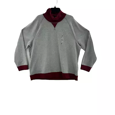 Club Room Men's Turtleneck Fleece Sweatshirt Size XXL Gray • $25.49