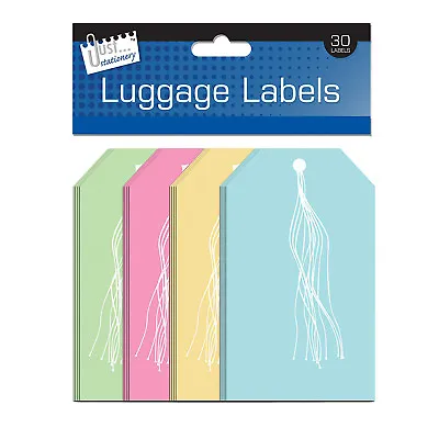 NEW Just Stationery 135x75mm Luggage Label (Pack Of 30) • £3.49