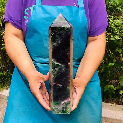 7.63LB Natural Fluorite Quartz Crystal Wand Point Oblisk Healing • $17.50