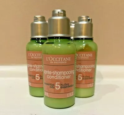 4 X L'occitane En Provence 5 Essential Oils Conditioner 1.1 Oz  Travel Size New • $16