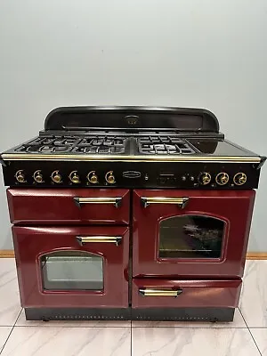 Rangemaster Classic 110cm Dual Fuel Range Cooker In Claret And Brass. Ref--ed137 • £1240