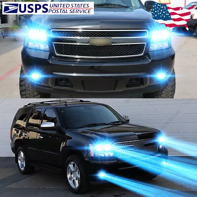 For Chevy Tahoe 2007-2015 6X 8000K Front LED Headlights + Fog Light Bulbs Kit GL • $34.49