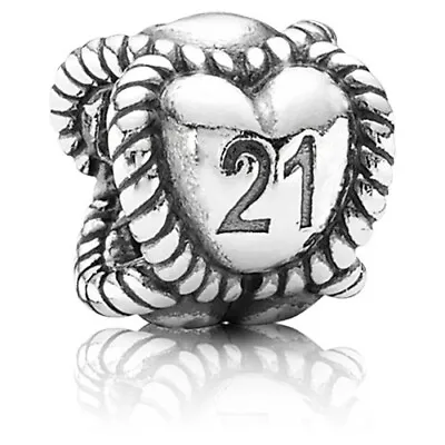 New 100% Genuine Authentic Pandora Silver 21st Birthday Milestone Charm 791048. • £25.99