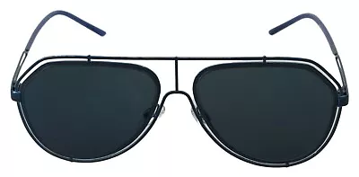 $271.91 • Buy DOLCE & GABBANA Sunglasses Blue Metal DG2176 Gray Lenses Pilot Aviator