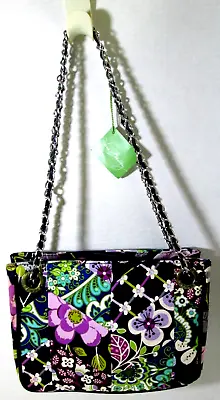 NEW Vera Bradley Floral Nightingale Silver Chain Handbag Shoulder Bag Birds NWT • $18