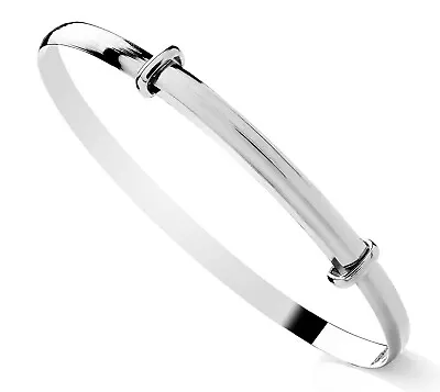 925 Sterling Silver Ladies Expanding Bangle - SOLID 925 Silver - Gift Boxed • £16.95