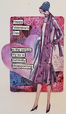 Collage Art Card ACEO ATC Original Snarky Valentine 1920s Flapper My Ex • $9.99