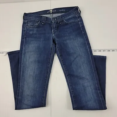 7 For All Mankind Rocker Jeans Women's 1336 Blue Size 24 28x29 Medium Wash • $15.05