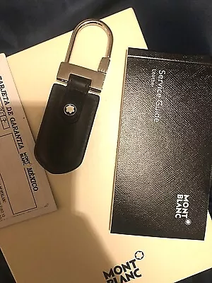£44.32 • Buy UNWORNED W Box Authentic Stainless Steel Loop Black Leather Montblanc Key Holder