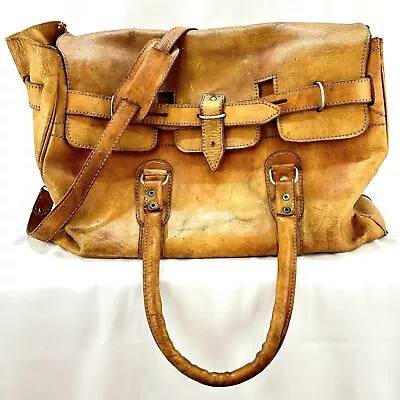 Vintage Leather Mail/Duffel Bag • $327