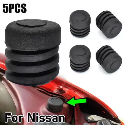 5pcs Black Rubber Car Bonnet Rubber Buffer Hood Washer Bumper Parts For Nissan • $6.95