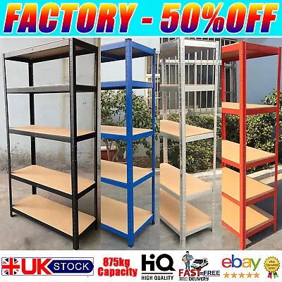 Garage Shelves Shelving 4/5 Tier Unit Racking Boltless Heavy Duty Storage Shelf • £27.10