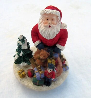 $6.99 • Buy Santa Claus Figure Christmas Holiday Glass Jar Lid Cover Candle Topper