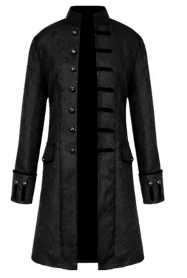 Apocrypha Mens Vintage Tailcoat Long Steampunk Victorian Frock Coat Black S • $75.99