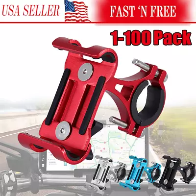 360° Aluminum Motorcycle Bike Bicycle GPS Cell Phone Holder Handlebar Mount LOT • $11.66