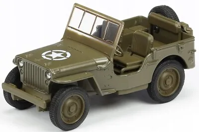 WELLY DieCast 1:34 JEEP WILLYS MB 1941 MILITARY GREEN New Model Car Metal In Box • $8.99