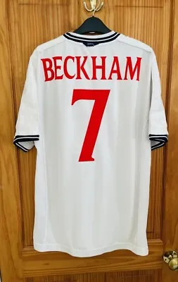 England Football Shirt Umbro Mens XL Beckham #7 Euro 2000 Home • £75