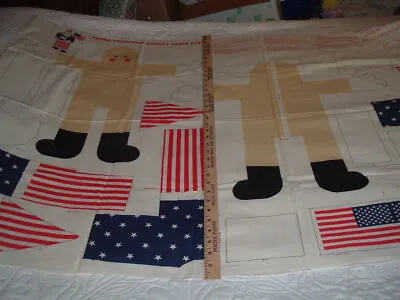 Vtg 80s American Proud Christmas Santa Cut Sew Stuff Display Fabric Panel #PB9 • $9.99