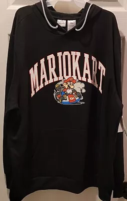 NWT Adult Mario Kart Hoodie Sweatshirt 3XL XXXL Black Video Game  • $34.99