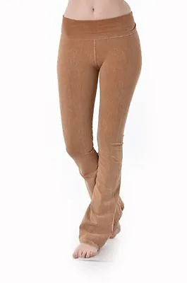 T-party Mineral Wash Yoga Pants  Mlxl Camel/tan Color • $35