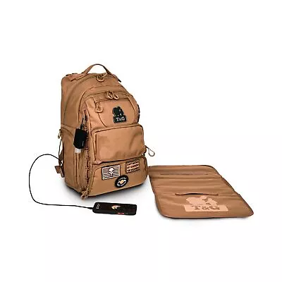 Toddlers And Gunners Dad Diaper Bag With Diaper Changing Mat USB Port & Lap... • $143.80