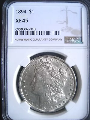 1894-P Morgan Dollar NGC XF-45 Good-Looking Rare Date Original++++ • $1235