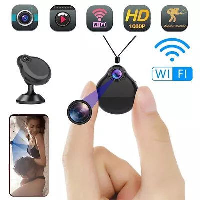 Mini Camera WIFI Secret Wearable 1080P Motion Detection DVR Necklace Camera UK • £19.53