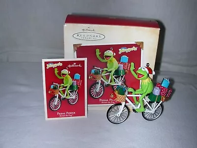 LAST CALL! Hallmark 2004 Pedal Power Muppets Kermit Ornament--Mint In Box • $3.99