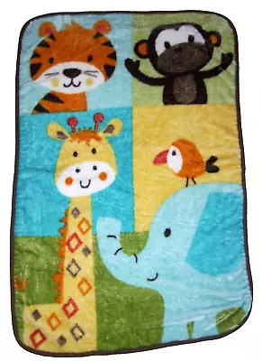 Garanimals Tiger Monkey Giraffe Bird Elephant Soft Plush Baby Blanket Security • $35.16