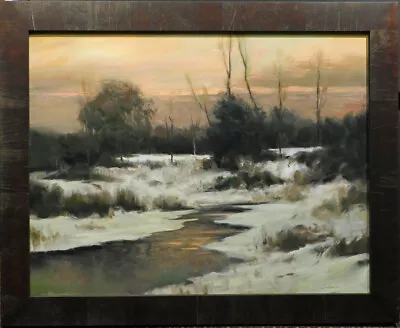 Dennis Sheehan  Serene Snow A350  Oil On Canvas Hand Signed Landscape Framed • $12850