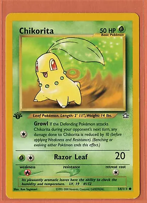 Pokémon TCG - Chikorita - Neo Genesis #54/111 - 1st Edition Common - LP • $4.49