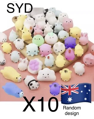 $10.75 • Buy 10pc Cute Mini Animal Squishies Kawaii Mochi Squeeze Toys Stretch Stress Autism