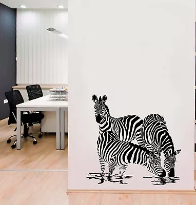£11.17 • Buy Zebras Safari African Horse Wall Art Kitchen Bedroom Kids Sticker Decal 