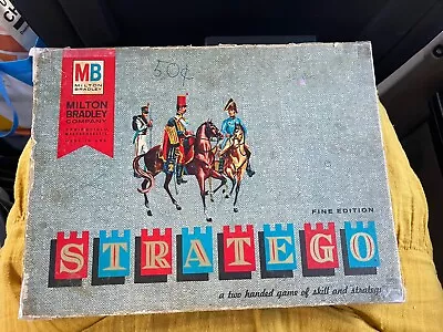 1963 Stratego Fine Edition Milton Bradley Vinyl Board Complete • $15