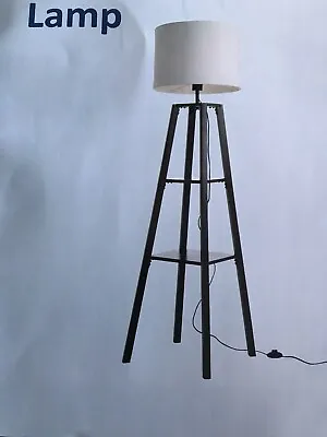 £35 • Buy Wooden Shelved Floor Lamp