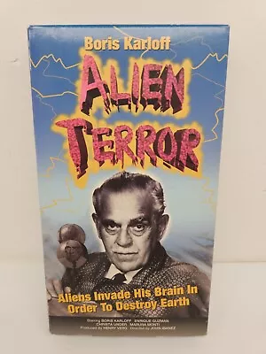 Alien Terror VHS Horror Obscure Boris Karloff Movie  • $8.41